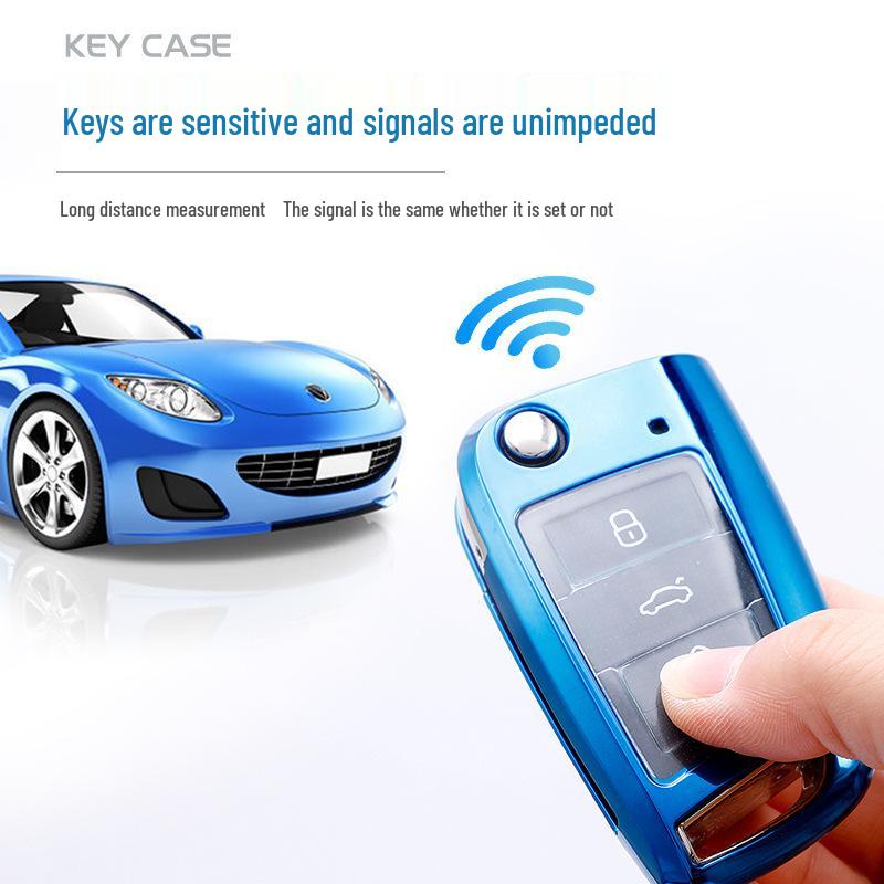 TPU Soft Rubber Key Shell Cover for 2017 Volkswagen Passat and New Magotan