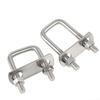 1/2 Sätze M8 M10 M12 304 Edelstahl Quadratische Klemme Rechtwinklig U-Schraubenmuttern Plattenbleche U-Bolzen Set