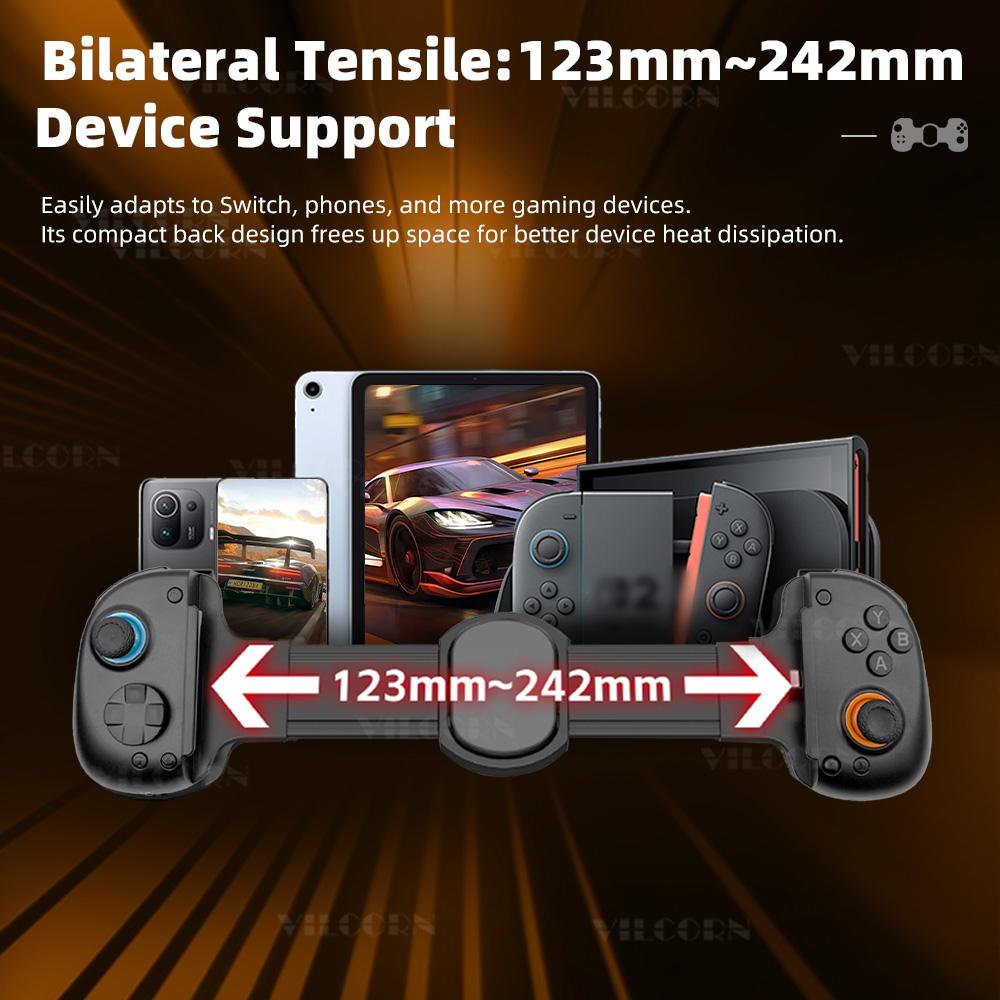D8 Plus Stretch Gamepad voor Android iOS Tablet met Hall Joystick, Switch en PC Ondersteuning
