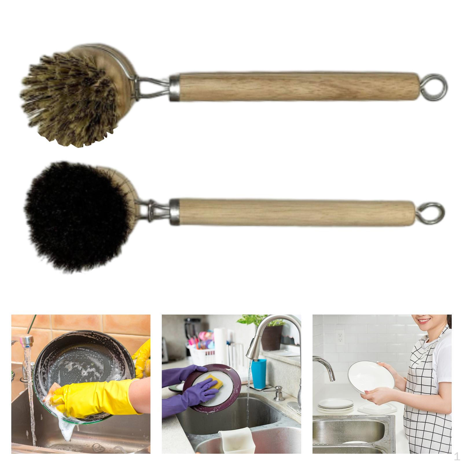 

2 шт. щетка для мытья посуды с длинной ручкой для чистки кухни для ванной комнаты mixed and horse hair