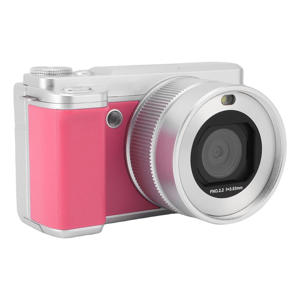 Digital Camera 5K 80MP HD Dual Lens Flip Screen 18X Digital Zoom Autofocus WiFi Video Camera for Travel Photography Pink
