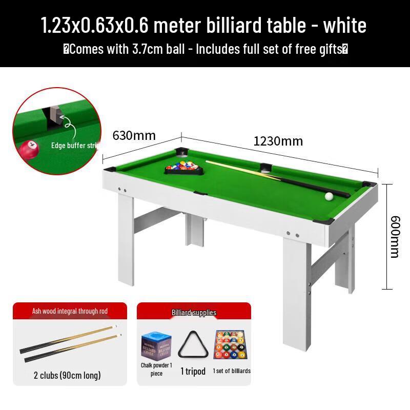Jundingying White Kids Mini Pool Table with 3.7cm Balls