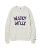 Wacky Willy Boucle Embroidered Sweatshirt Light Gray