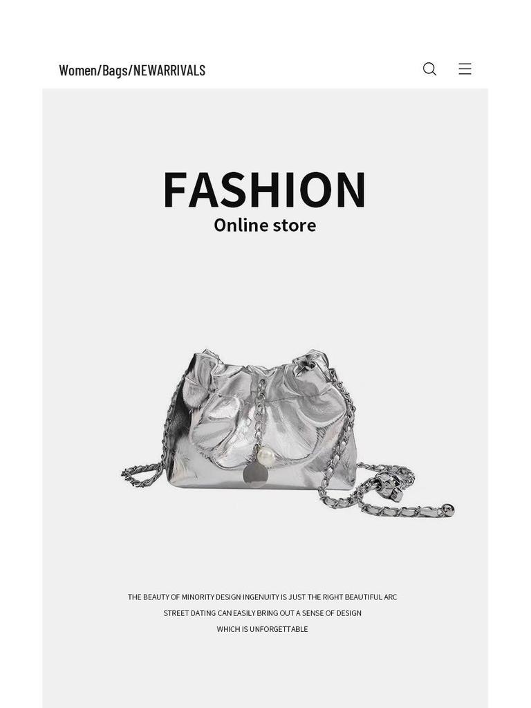 2025 Lux Pleated Cloud Chain Shoulder/Crossbody Bag - Elegant Women's Fashion Accessory