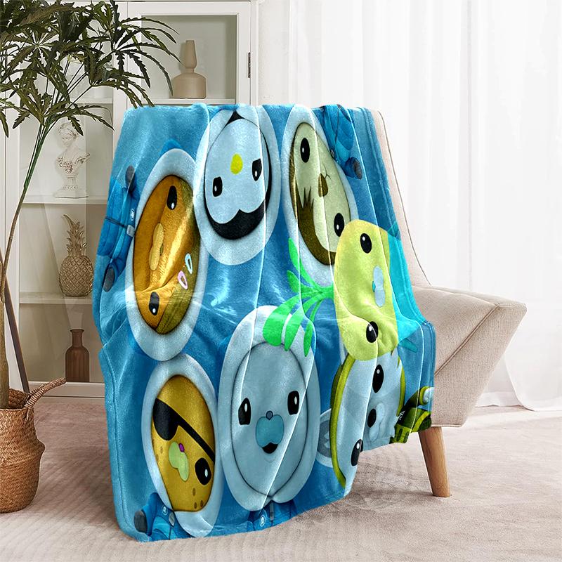1pc Blanket The Octonauts2 Print Design, Lightweight Blanket for Sofa, Bed- Soft &Warm, Gift for All Seasons Like Christmas, Halloween