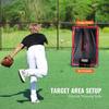 VEVOR Baseball And Softball Rebounder Net, 3.5 x 4.5 ft 2-in-1 Switch Hitter Pitch Trainer, PitchBack Baseball Pitching Return Trainer Nest