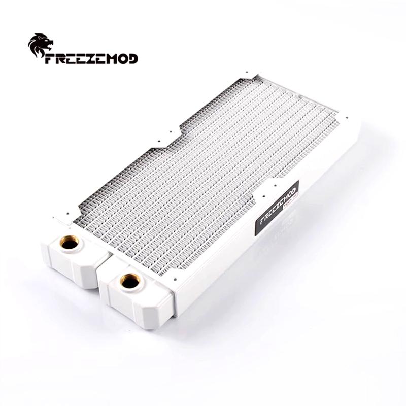 FREEZEMOD G1/4'' 29mm Thick Copper Radiator 120/240/360/480mm PC Water Cooling Rad. Row Heat Sink Cooler for 120mm Fan