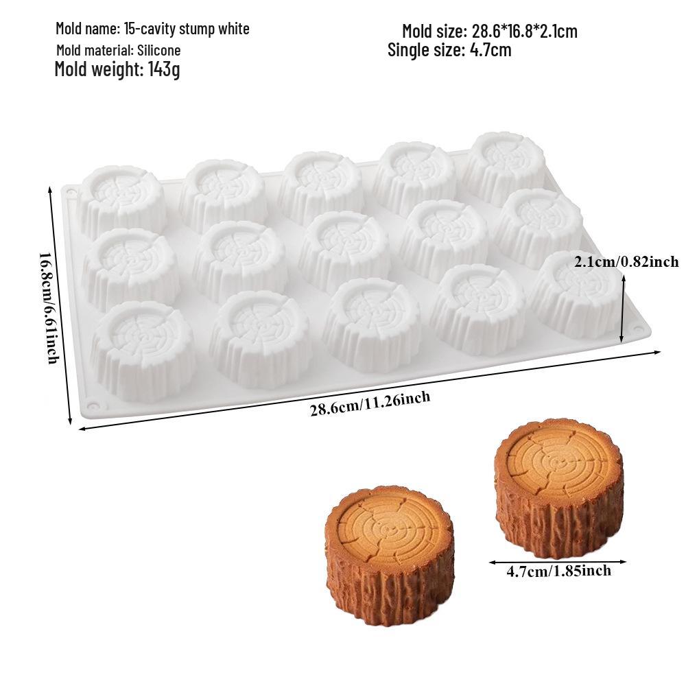 Moule à Gâteau Mousse et Bûche Dessert en Silicone 6 Cavités