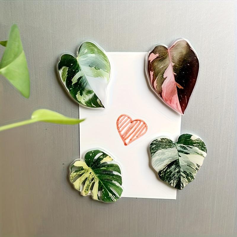 Refrigerator Magnets Leaves Shaped Fridge Decoration Autumn Crabapple Turtle Back Bamboo Tropical Plants Magnet Sticker Gift