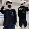Kids' Cartoon Cotton Long-Sleeve T-Shirt - Boys' Autumn Loose Fit, Round Neck