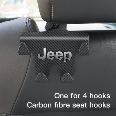 Carbon Fiber Portable Car Seat Hook  Auto Accessories For Wrangler Rubicon Renegade Compass Grand Cherokee Patriot Liberty