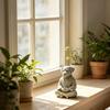 3D-gedruckte meditierende Hundestatue, Niedliche Zen-Welpen-Skulptur, Retro-Schreibtischdekoration für Zuhause & Büro, Einzigartiges Geschenk für Hundeliebhaber