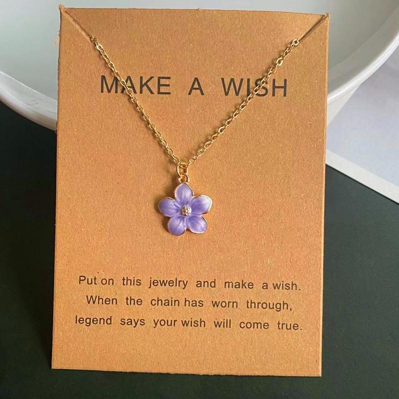 Neue Blume Anhänger Halskette für Damen Koreanische Mode Süß Romantisch Choker Halskette Goldene Farbe Gliederkette Hals Schmuck Geschenk