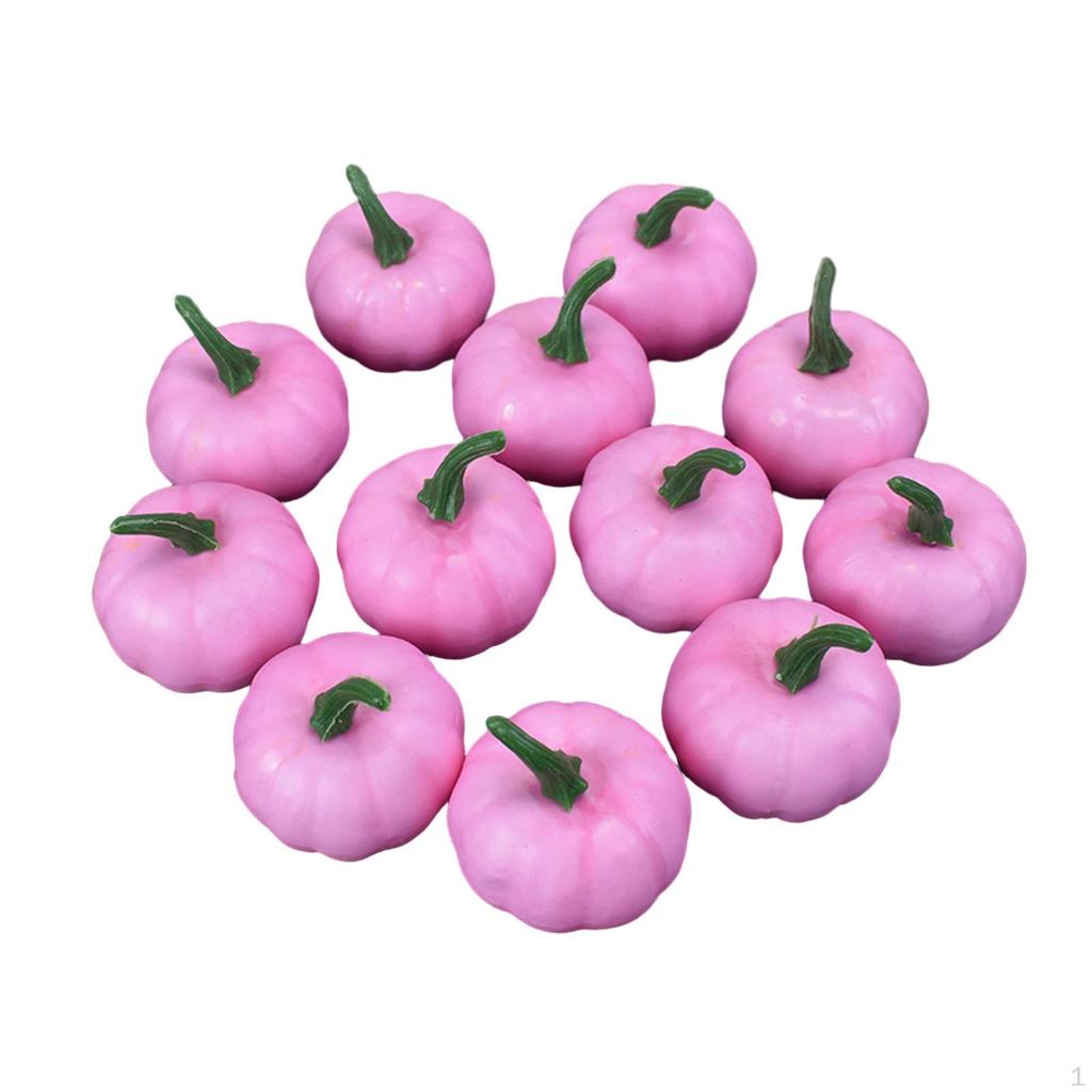 12 Assorted Foam Pumpkins for Halloween and Fall Decor