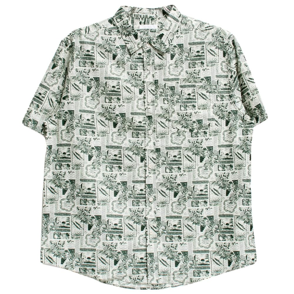 One Colors Short Sleeve Plus Light Ripple Casual Size White Men's Shirt, Size, Moisture-Wicking, Quick-Drying, Material, All-Over Print, Shirt, 5L,