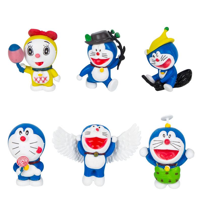 

Cat Bell Tinker Birthday Scene Cream Flipping Sugar Cake Decoration Doll Model 6 6pcs