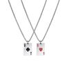 Trendy Hip Hop Necklace: Men's Sweatshirt Pendant with Hearts and Spades Design for Couples.