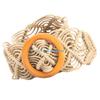 HX6F Adjustable Ethnic Belt For Women Woven Waxed Rope Wide Waistband Stylish Design