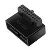 1/2/3/5PCS USB 3.0 19P 20P 90 Degree Computer Motherboard Header Adapter Plug-in Converter PC Desktop Mainboard Connector Plugs