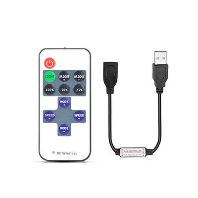 1set Single Color Remote Control Dimmer DC5-24V 11keys Mini Wireless RF LED Controller for Led Strip Light SMD 5050 / 3528 / 5630