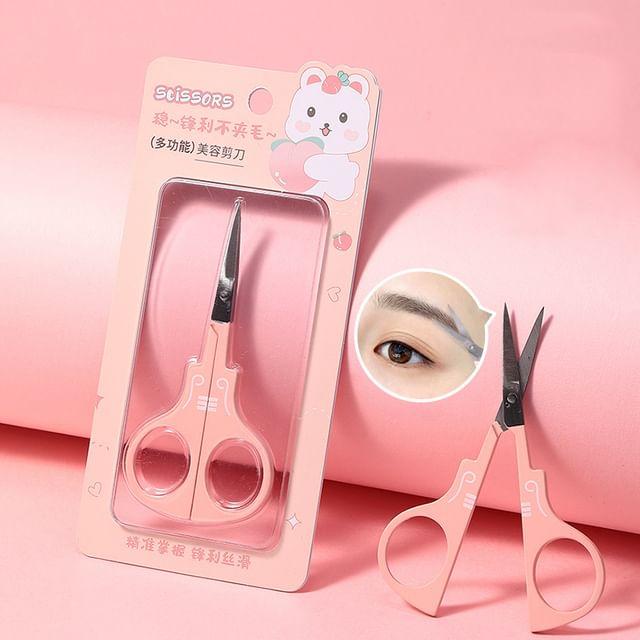 YOUSHA - Stainless Steel Eyebrow Makeup Scissors Pink