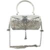 Women's Silver Brass Metal Handle Clutch Handmade Antique Ethnic Hand Clutch