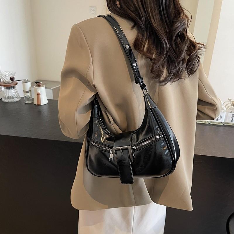 Trendy Pu Underarm Bag For Women In Black Burgundy And Brown With Unique Style