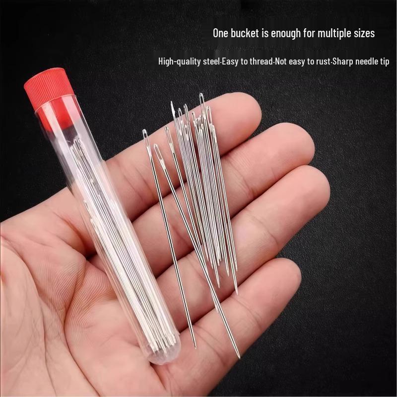 34-Piece Large Eye Needle Set for Hand Sewing and Embroidery