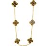 10 Flower Sweater Chain Double-sided Four-leaf Clover Necklace Accessible Luxurycasual Flower Pendant Clavicle Chain Necklace