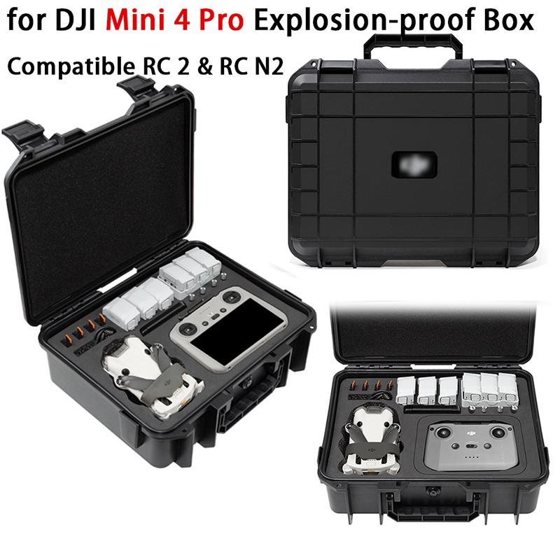 

for DJI Mini 4 Pro Case Explosion-proof Box Carrying Case Large Capacity Travel Storage Bag for DJI RC-N2 RC 2 Drone Accessories