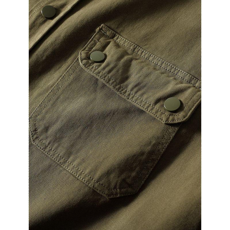 Amekaji American vintage Cotton Casual Cargo Shirts Men's Long sleeve Multi-pockets Outerwear Foreign Trade Men's Shirt