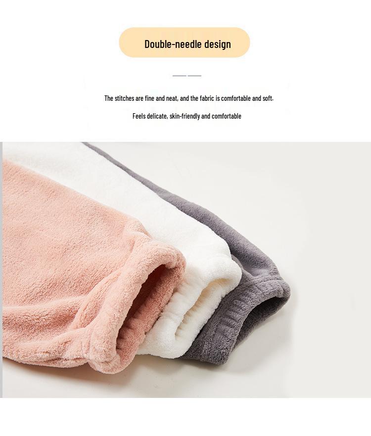 Jinhan Autumn/Winter Fairy Warm Fleece Pajama Pants - Thick, Loose, and Cozy for Home