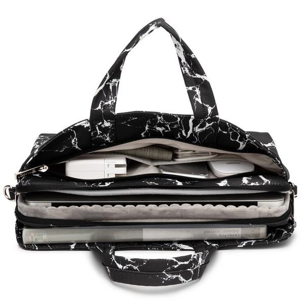 Kinmac 360 series laptop brief case, black marble