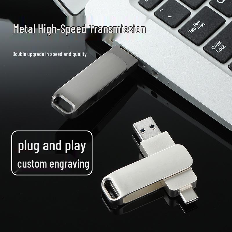 3-in-1 High-Speed Metal USB 3.0 - Phone, PC & Android, Custom Logo Option