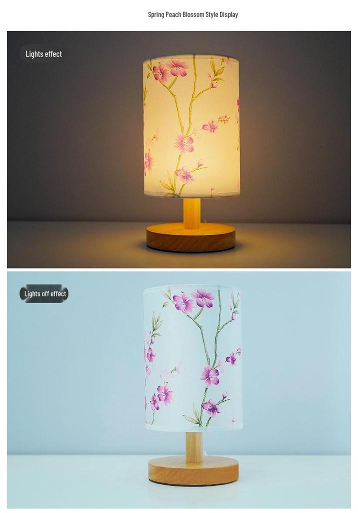 Chinese Artistic Retro LED Desk Lamp for Bedroom or Dormitory
