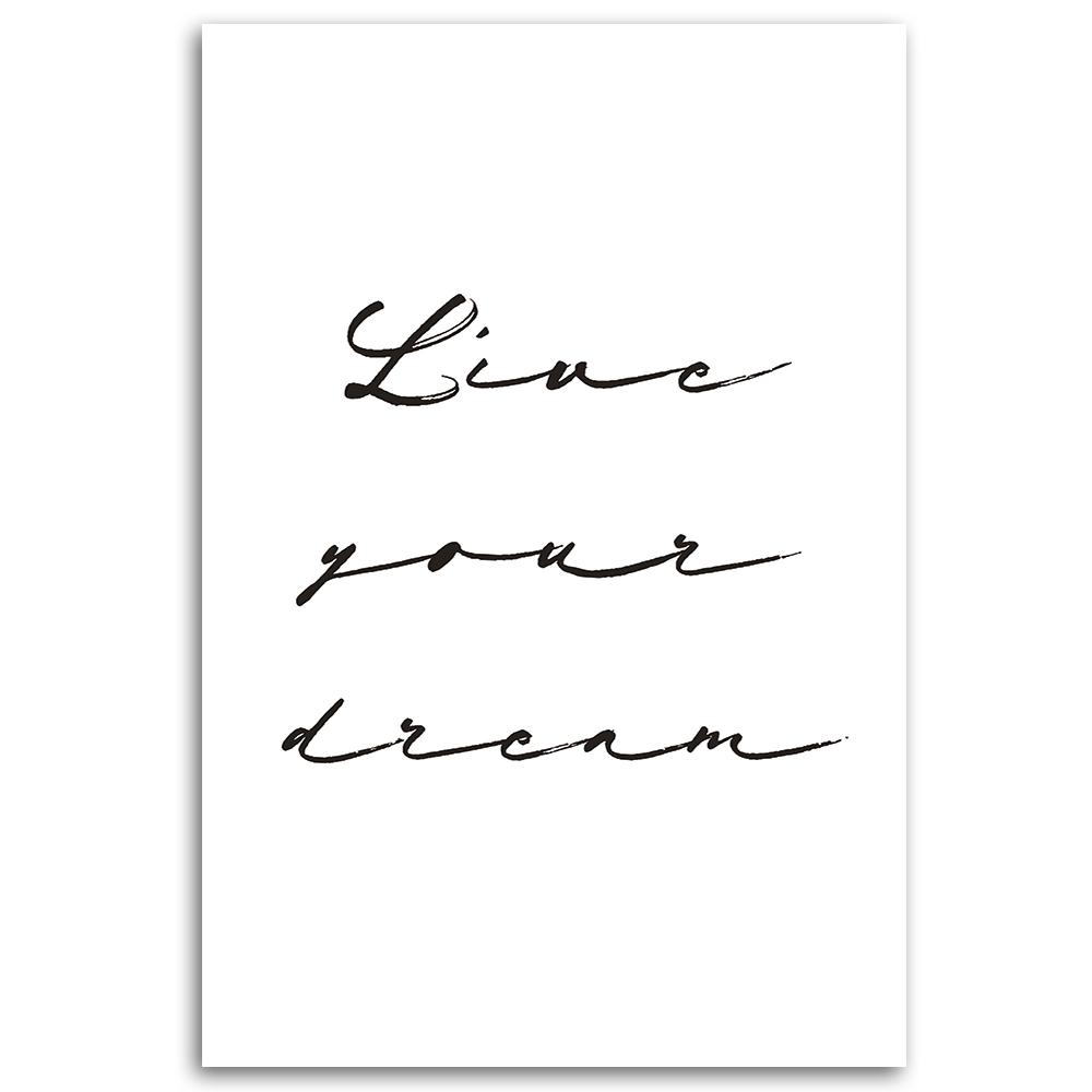 Canvas Print, Inscription Live Your Dreams
