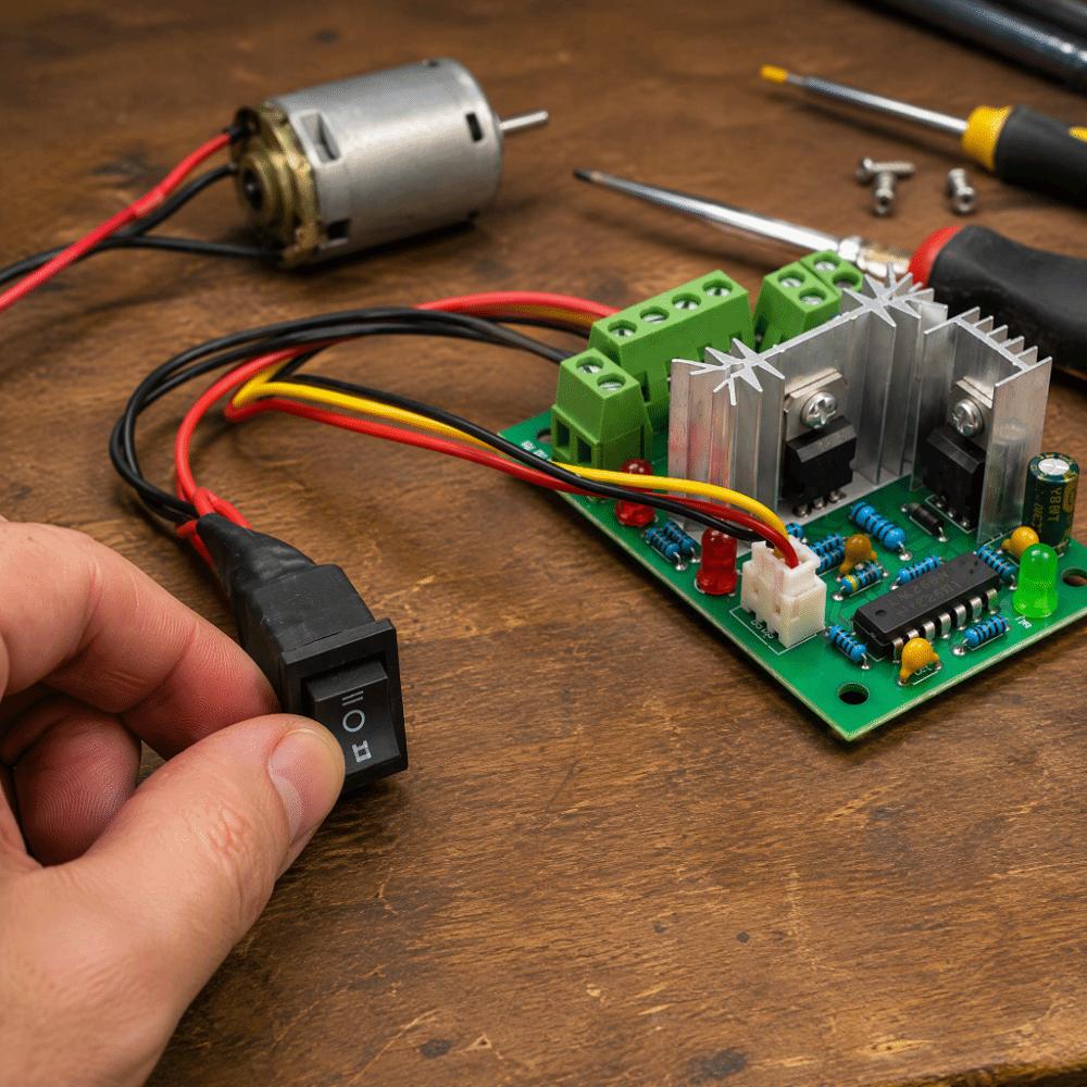 Reversing Switch PWM Motor Controller 5V-30V DC Input Variable Speed Controller  For RV