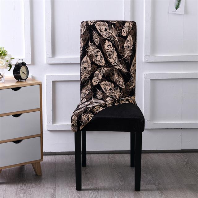 Geometry Chair Cover Flexible Stretch Spandex Chair Cover For Dining Room Restaurant Weddings Banquet Hotel Elastic Chair Cover for Home