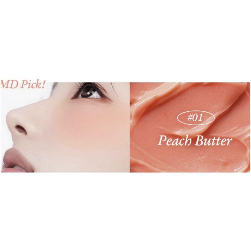 NATURE REPUBLIC Butter Melting Stick Blusher – Creamy Glow Stick Blush (5 Shades, 7.5 g) 01 Peach Butter