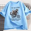 Get in Loser T Shirt Funny Raccoon Graphic T Shirts Cotton Short Sleeve Printed Casual Loose Oversize Cotton Clothing Tops