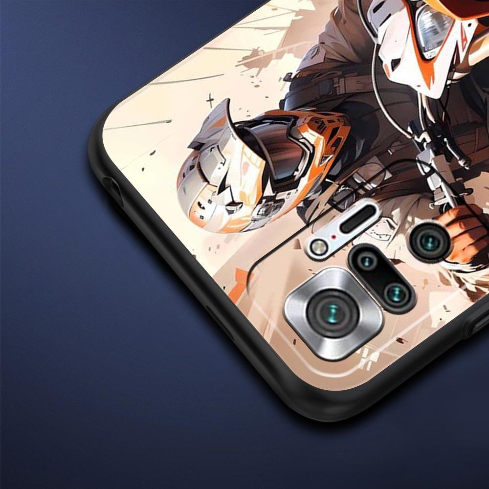 Moto Cross Motorcycle Sports Phone Case For Xiaomi Redmi Note 14 13 5G 10 11 12 Pro Plus 4G 14C 13C 12C 10C Black Cover