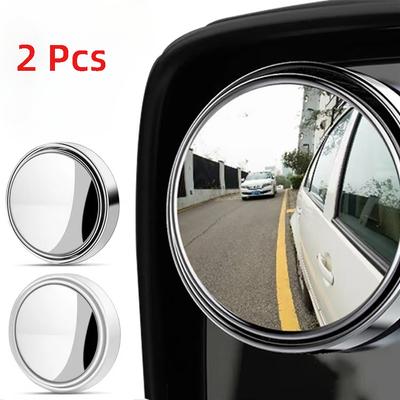 2 stücke Auto Blinden Winkel Spiegel Rahmenlose Hilfs Rückspiegel Auto Motorrad Universal Weitwinkel Einstellbar Kleine Spiegel