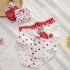 Liebe Erdbeer-Slips Große Rote Teenie-Slips Schritt Mittlere Taille Studentenparty Dreieckshosen Damen-Slips Brazilianas Hipsters Schlaf Retros