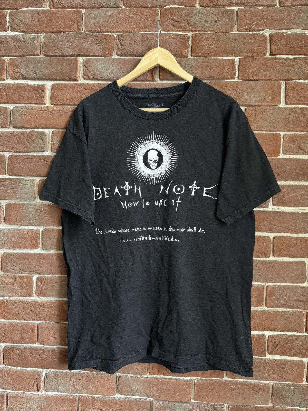 Rare Death Note How Use 00s Y2K Anime print tee Manga Grail Unisex T-Shirt L