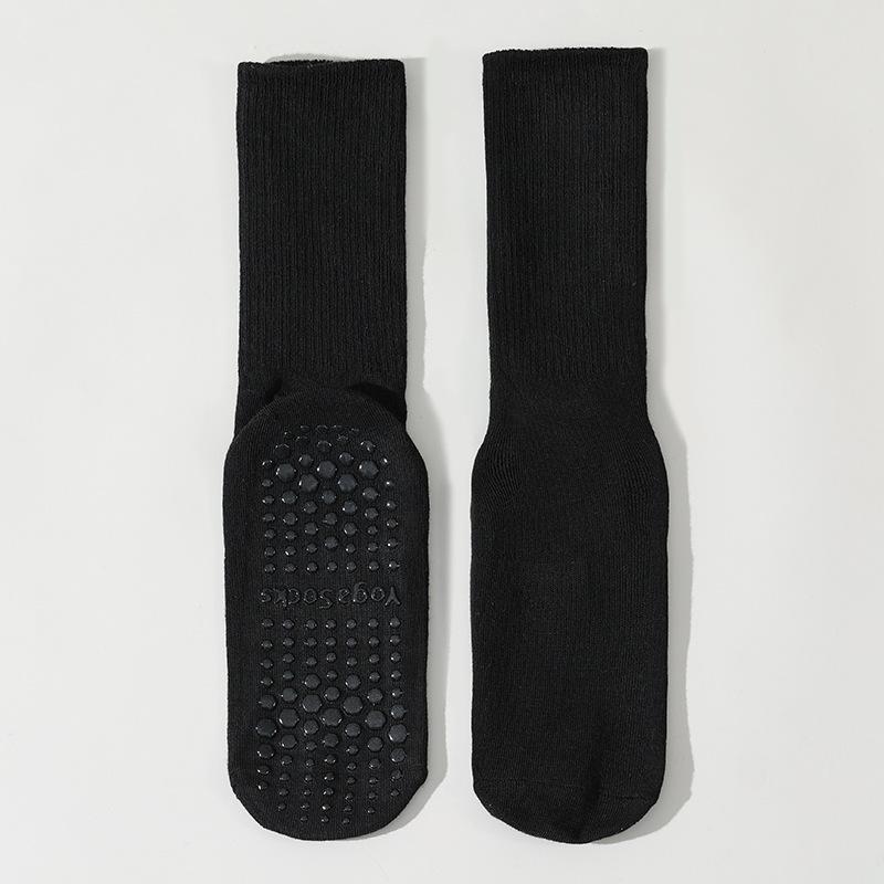 Women Yoga Socks Professional Anti Slip Indoor Fitness Pilates Floor Active Mid-Calf Socks