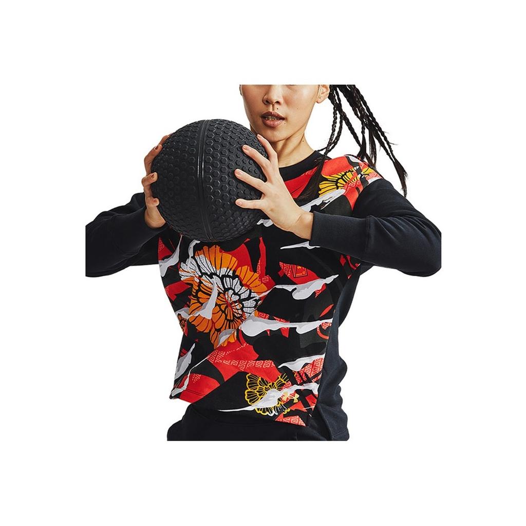 Under Armour Rival Fleece Cny Crew Casual Sport Pullover Women Sweatshirt Black 1362620-001