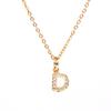 New Diamond Clavicle Necklace with 26 Alphabet Pendants - Stylish European and American Jewelry