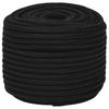 Vidaxl Linka Robocza, Czarna, 14 Mm, 100 M, Poliester