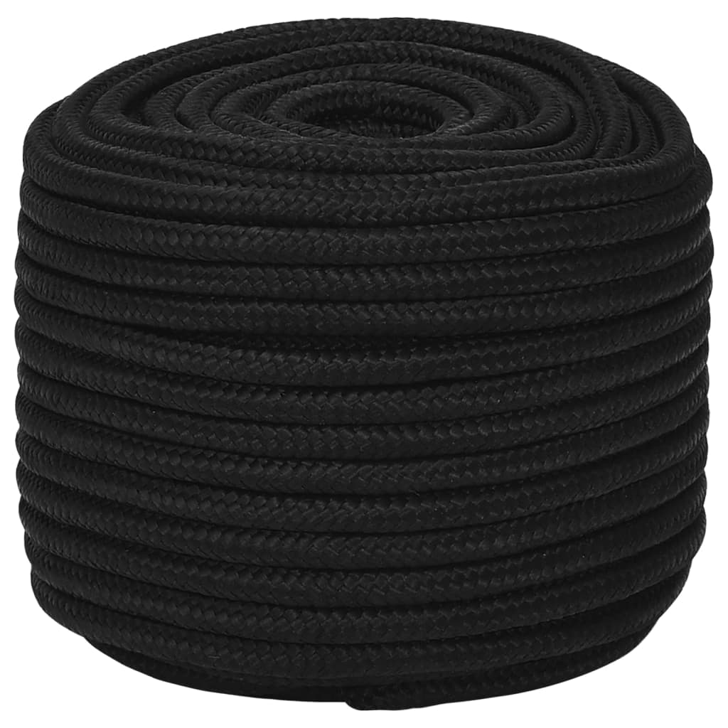 Vidaxl Linka Robocza, Czarna, 14 Mm, 100 M, Poliester