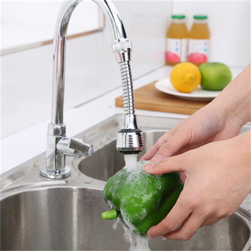 360° Swivel Faucet Extender Sink Aerator Kitchen Tap Nozzle Sprayer Head with Flexible Hose Anti-Splash Water Saving Filter